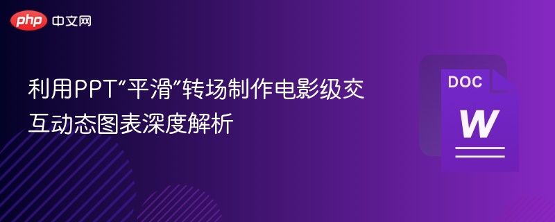 利用PPT“平滑”转场制作电影级交互动态图表深度解析