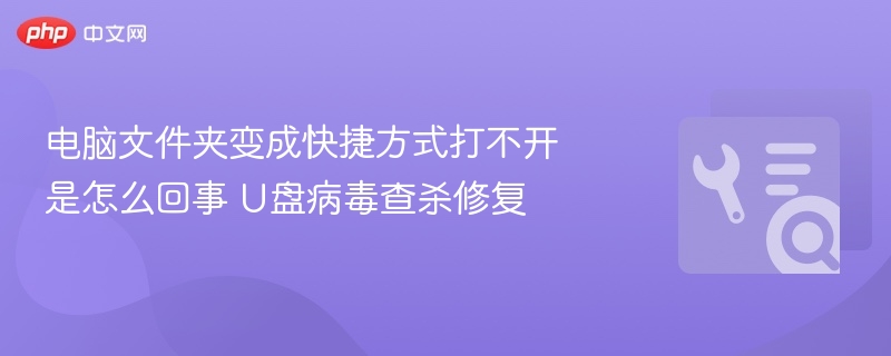 U盘文件夹变快捷方式解决方法