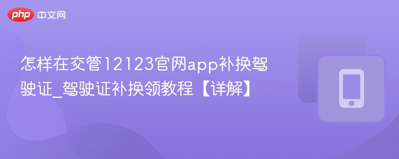 交管12123补换驾驶证流程详解