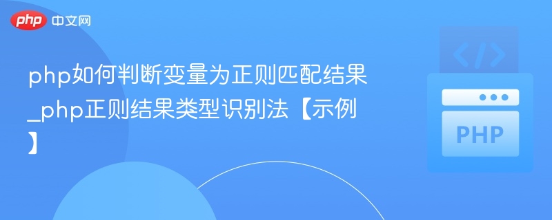 PHP正则匹配结果类型判断技巧