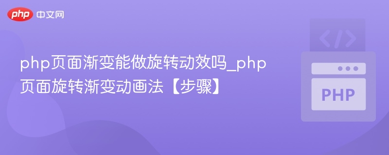 PHP能做旋转渐变动画吗？
