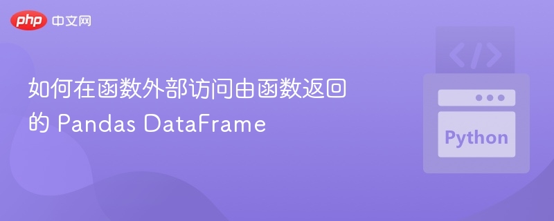 Python中如何获取DataFrame数据