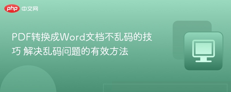 PDF转换成Word文档不乱码的技巧 解决乱码问题的有效方法