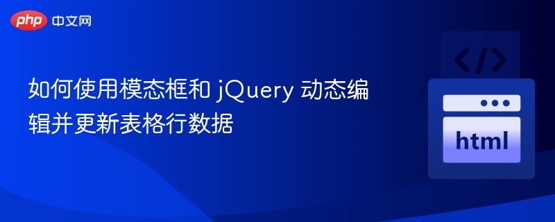 jQuery动态编辑表格行方法解析