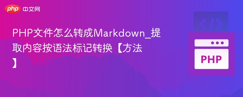PHP转Markdown：内容提取与语法标记技巧