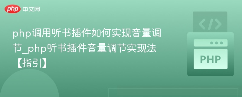 PHP调用听书插件怎么调音量？