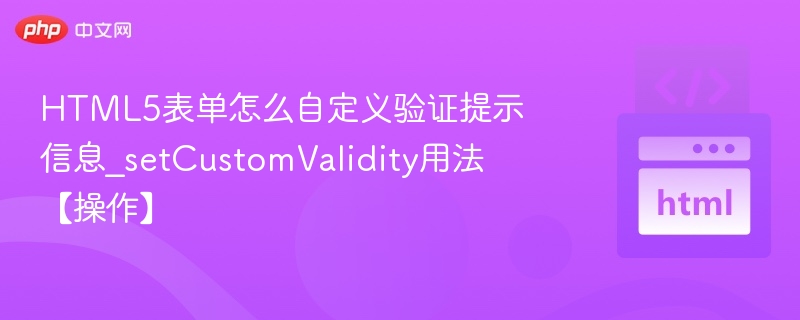 HTML5表单验证提示设置方法