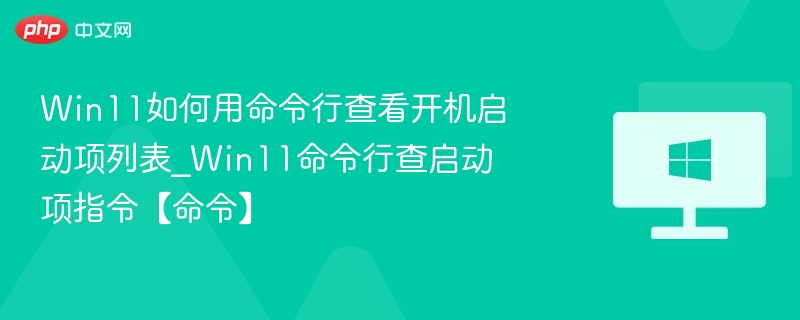 Win11如何用命令行查看开机启动项列表_Win11命令行查启动项指令【命令】