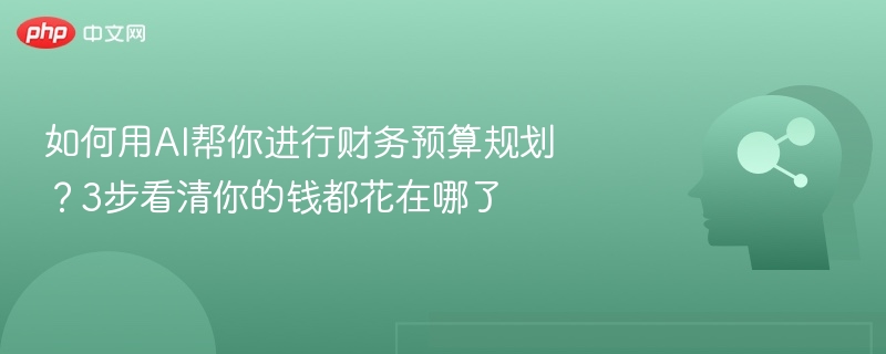 AI智能预算，3步看懂钱去哪