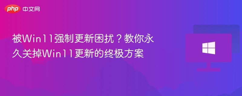 Win11强制更新关闭方法详解