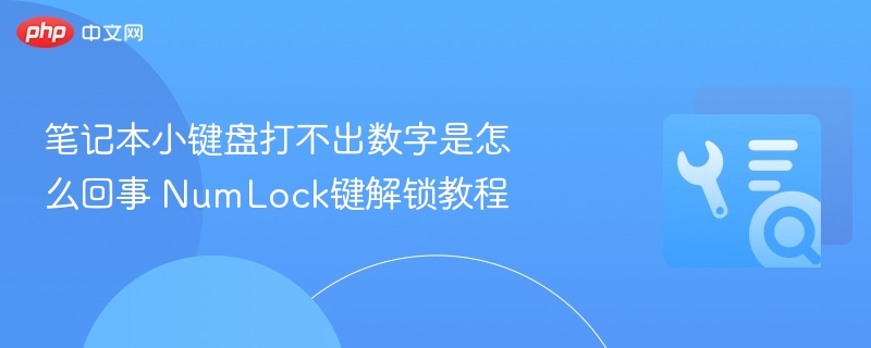 小键盘无数字？NumLock解锁教程详解