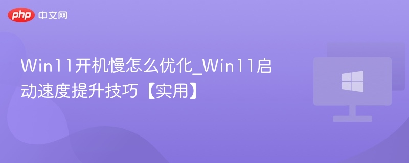 Win11开机慢怎么优化？提速技巧分享