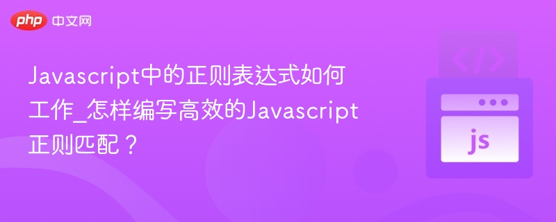 Javascript中的正则表达式如何工作_怎样编写高效的Javascript正则匹配？