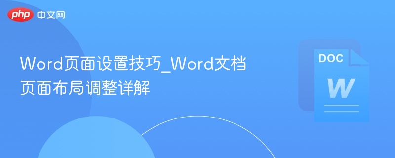 Word页面设置技巧与布局优化方法