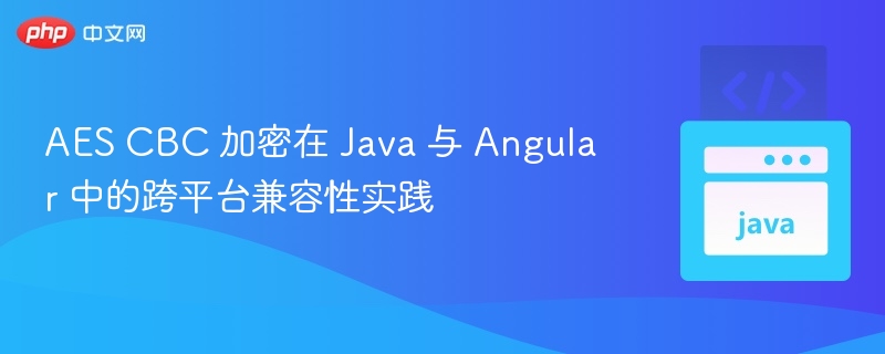 AES CBC 加密在 Java 与 Angular 中的跨平台兼容性实践
