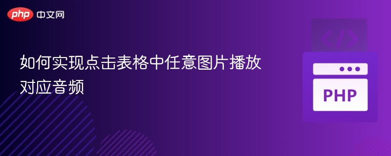 如何实现点击表格中任意图片播放对应音频
