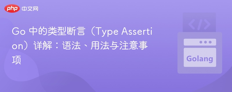 Go 中的类型断言（Type Assertion）详解：语法、用法与注意事项
