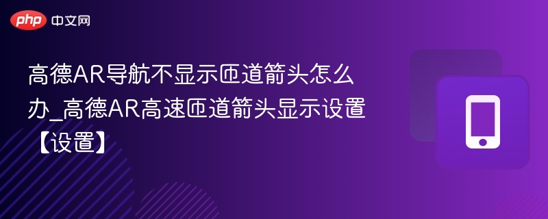 高德AR导航不显示匝道箭头怎么办_高德AR高速匝道箭头显示设置【设置】