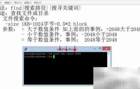 Linux find命令按大小查找文件