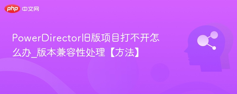 PowerDirector旧版项目打开失败解决方法