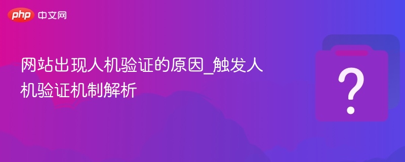 网站出现人机验证的原因_触发人机验证机制解析