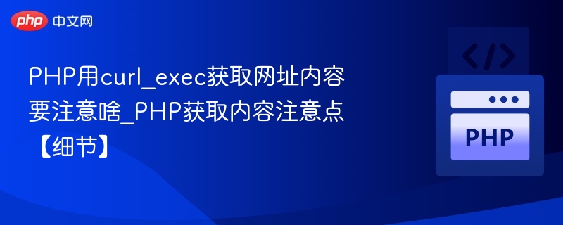 PHPcurl_exec获取内容注意事项