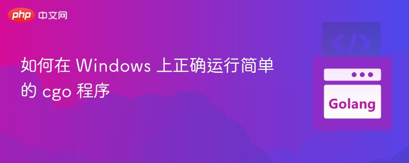 Windows下cgo程序运行教程