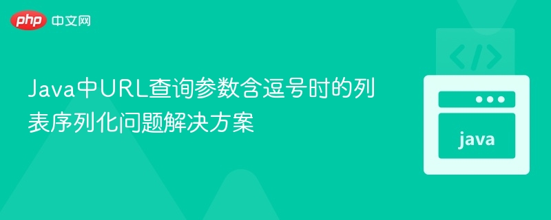 URL参数带逗号列表如何序列化处理