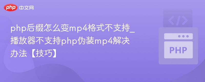 PHP伪装MP4播放失败怎么解决