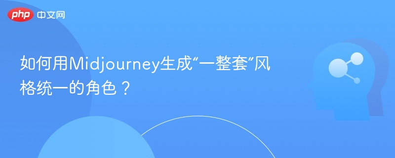 如何用Midjourney生成“一整套”风格统一的角色？