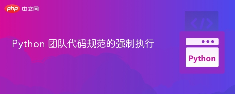 Python代码规范执行与管理指南