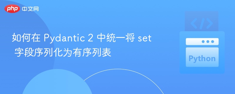 Pydantic2set转为有序列表技巧