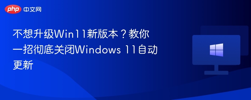 不想升级Win11？关闭更新方法分享