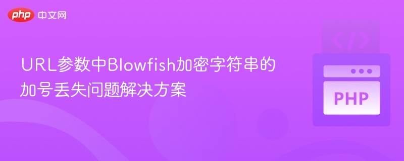 URL参数中Blowfish加密字符串的加号丢失问题解决方案