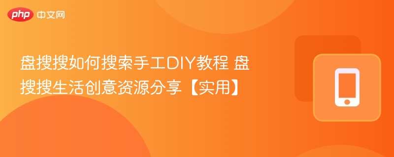 盘搜搜手工DIY教程详细分享