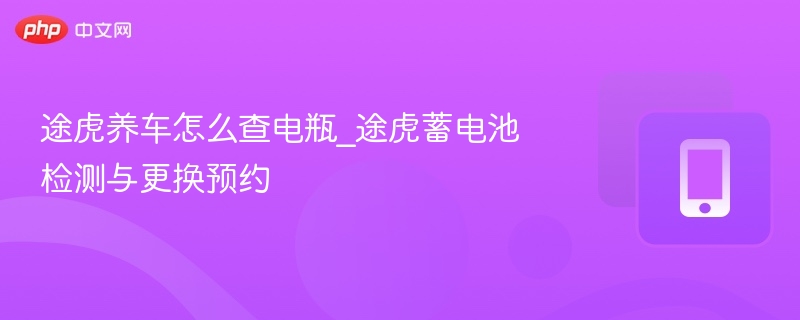 途虎养车怎么查电瓶_途虎蓄电池检测与更换预约