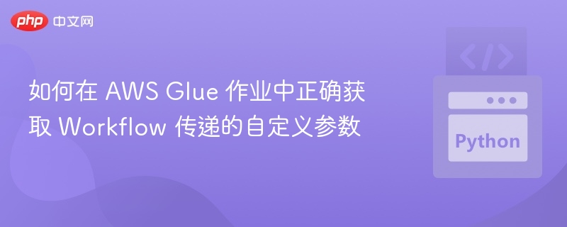 AWSGlue作业获取自定义参数技巧