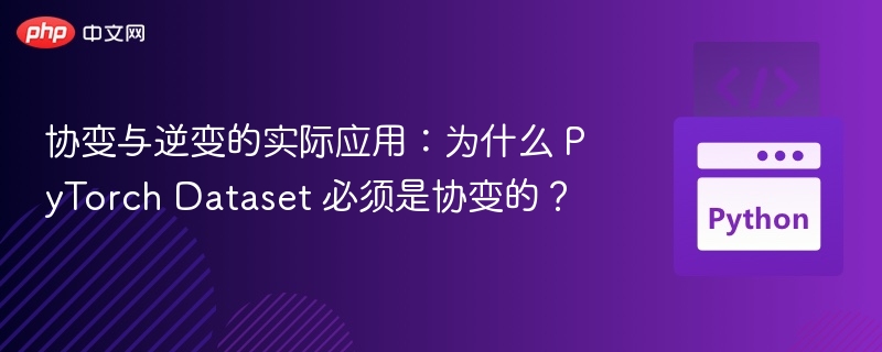 协变与逆变的实际应用：为什么 PyTorch Dataset 必须是协变的？
