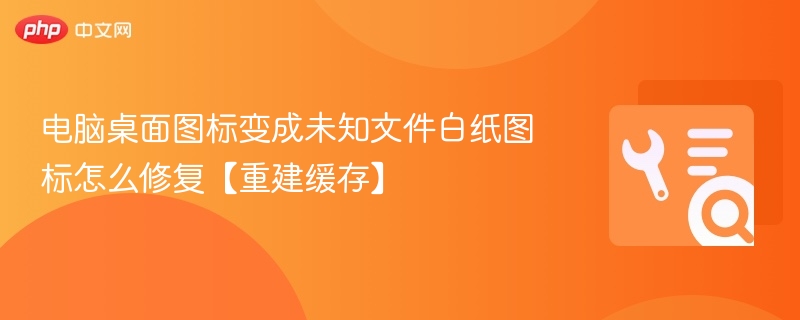桌面图标变白纸怎么修复？重建缓存解决