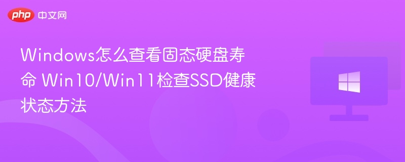Win10/Win11查看SSD寿命方法详解