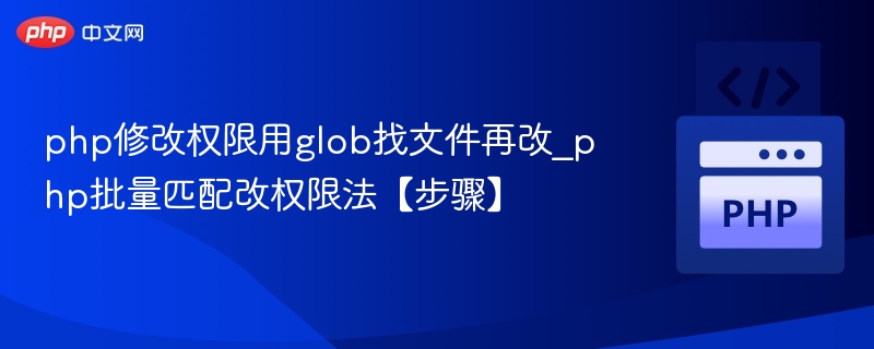 php修改权限用glob找文件再改_php批量匹配改权限法【步骤】