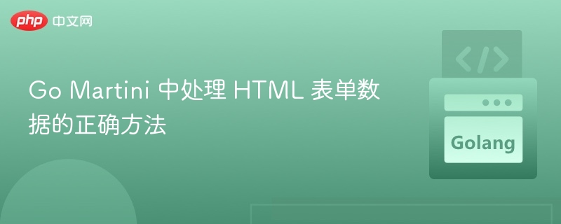 Go Martini 中处理 HTML 表单数据的正确方法
