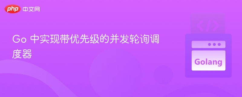 Go 中实现带优先级的并发轮询调度器