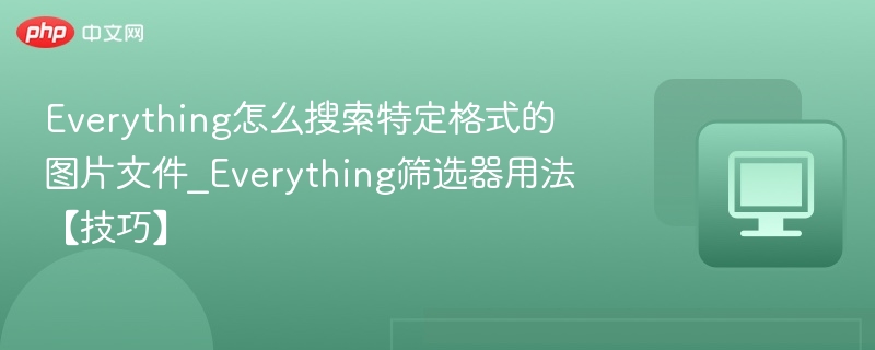 Everything怎么搜索特定格式的图片文件_Everything筛选器用法【技巧】