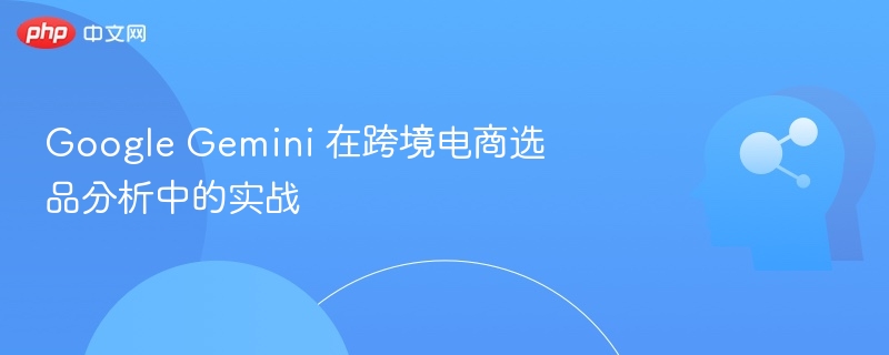 Google Gemini 在跨境电商选品分析中的实战