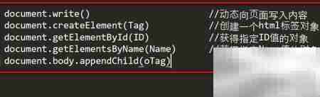 JavaScript中document常用方法