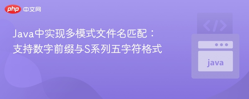 Java多模式文件名匹配：数字与S格式支持
