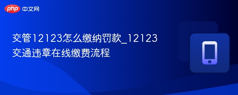 交管12123怎么缴罚款？操作步骤详解