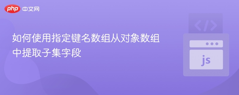 提取对象数组子字段的键名方法