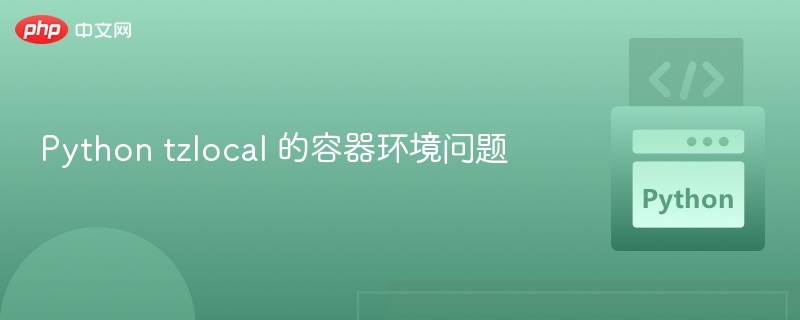 tzlocal容器中使用问题解析